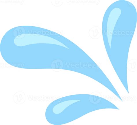 Blue Water Splash Element And Illustration Png