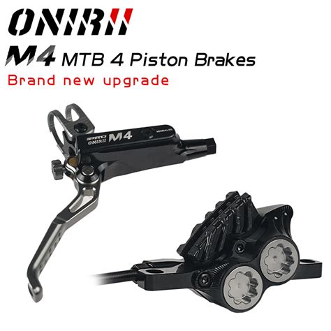 Mtb 4 Piston Hydraulic Disc Brakes With Pads M4 Bike Brake Am Hd 820