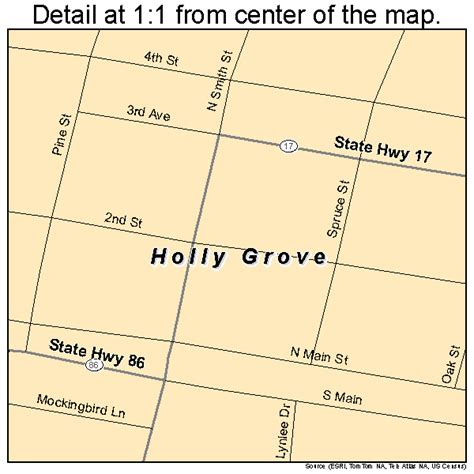 Holly Grove Arkansas Street Map 0532800