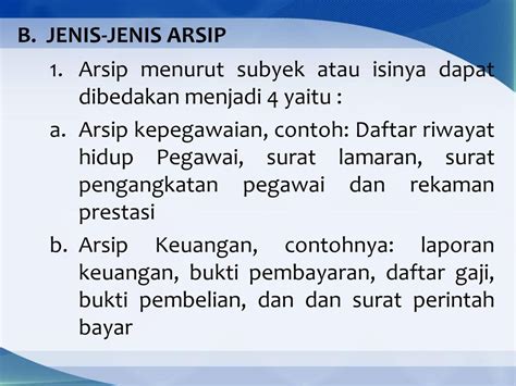 Jenis Jenis Arsip Dan Contohnya