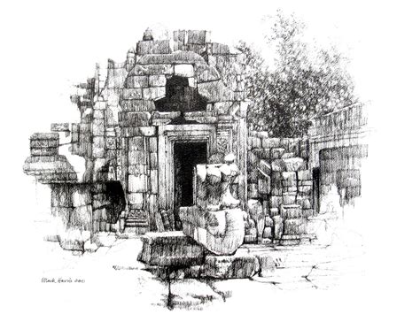 Angkor Wat Sketch at PaintingValley.com | Explore collection of Angkor Wat Sketch