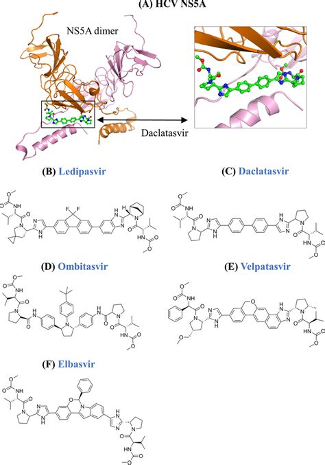 Tertiary Structures Of The Hcv Ns5a Protein And Chemical Formulas Of Download Scientific