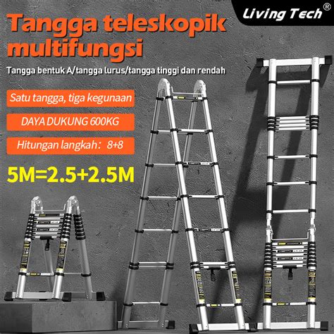 Jual Living Tangga Teleskopik Portabel Tangga Teleskopik M