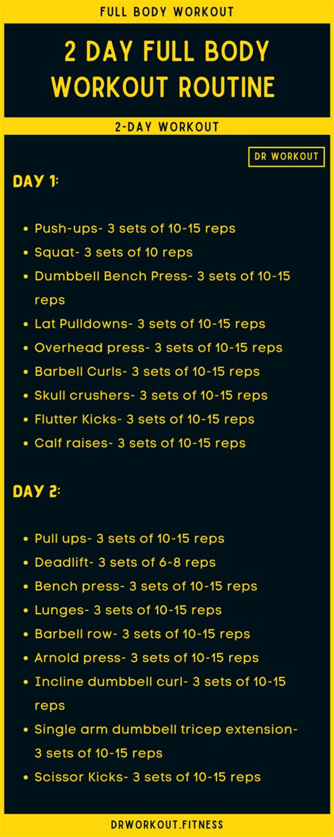 2 Day Split Workout Plan | Dr Workout