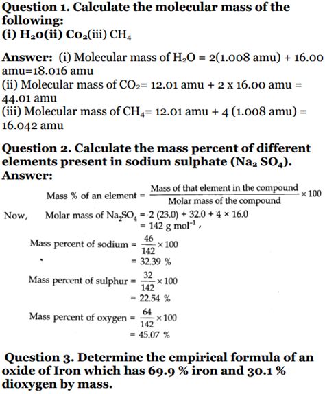 Ncert Solutions For Class 11 Chemistry Updated For 2019 20