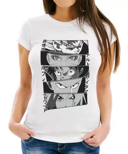 Playera Dama Goku Naruto Luffy Saitama Edward Meses Sin Inter S