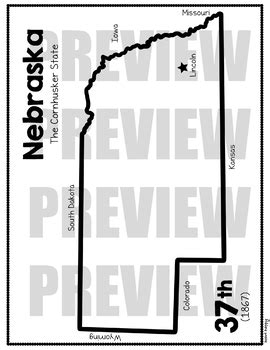 Nebraska State Flag Craft | Nebraska State Symbols | TPT