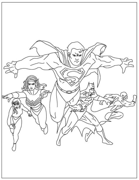 Desenhos De Personagens De Liga Da Justiça Para Colorir E Imprimir