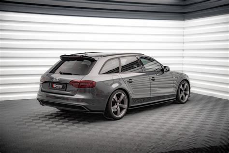 Heck Ansatz Flaps Diffusor V 2 für Audi A4 S Line Avant B8 Facelift s