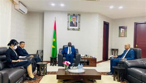 Le Mae Sentretient Avec Lambassadeur Chinois Nouakchott