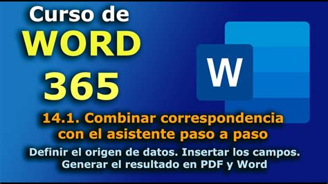 Curso De Ms Word Combinar Correspondencia Utilizando