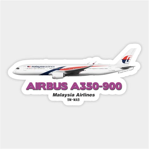 Airbus A350 900 Malaysia Airlines A359 Sticker Teepublic