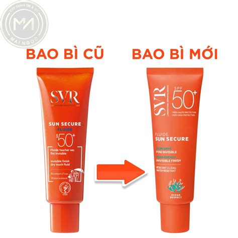 Kem chống nắng trong suốt không nhờn rít SVR SUN SECURE Fluide SPF50 50ml