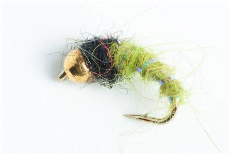 Bead Head Olive Caddis Nymph Fly 6 Pack Blue Wing Olive