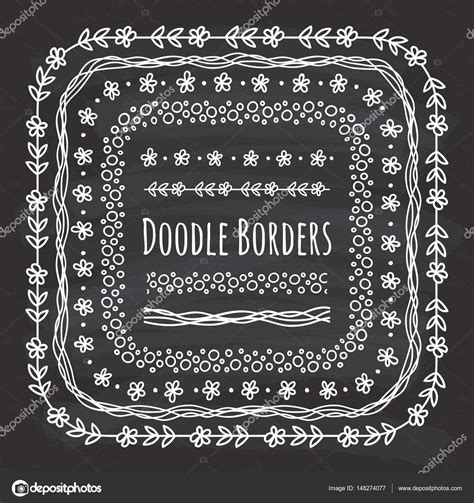 Doodle Decorative Borders Stock Vector By Mhatzapa 148274077