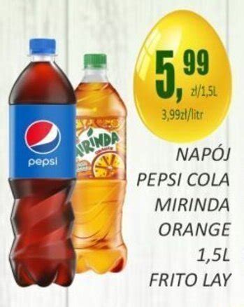 Promocja Frito Lay Napój pepsi cola mirinda orange 1 5l w Społem