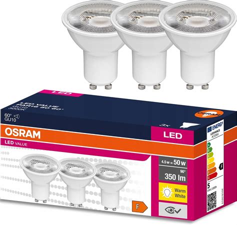 Osram 3x Żarówka Led Gu10 4 5w 50w 350lm 3000k 60° 4058075600096