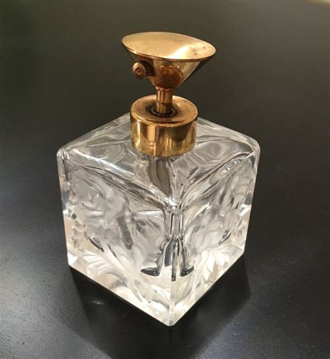 Collectible Vintage Crystal Irice Clear Glass Perfume Bottle Etsy