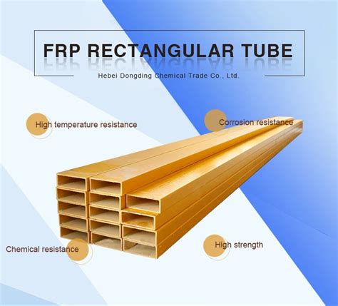 High Strength Frp Grp Rectangular Tube Fiberglass Pultruded Profile