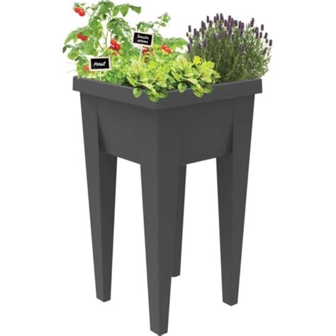 Espace Potager Sur Pied Eda Veg Table Gris Anthracite Jardiland