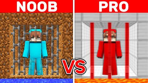 Minecraft Noob Vs Pro Safest Security Prison Build Challenge Youtube