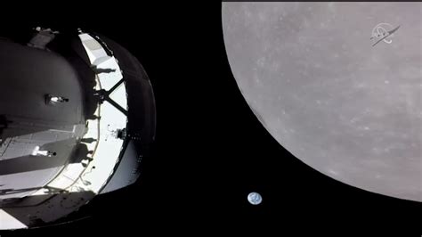 La impresionante vista de la Luna y la Tierra desde la nave Orión de