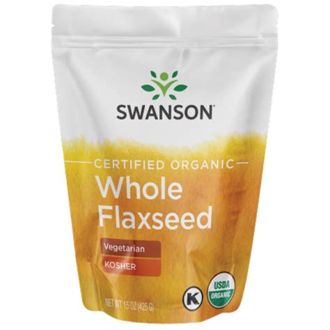 Swanson Certified Organic Whole Flaxseed Oz Package Oz Pkg Kroger