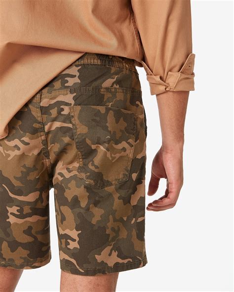 Riachuelo Short Jeans Color Masculino Cargo Camuflado Verde Pool By