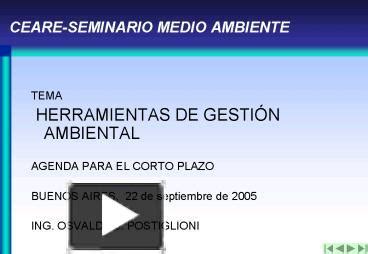 Ppt Ceareseminario Medio Ambiente Powerpoint Presentation Free To