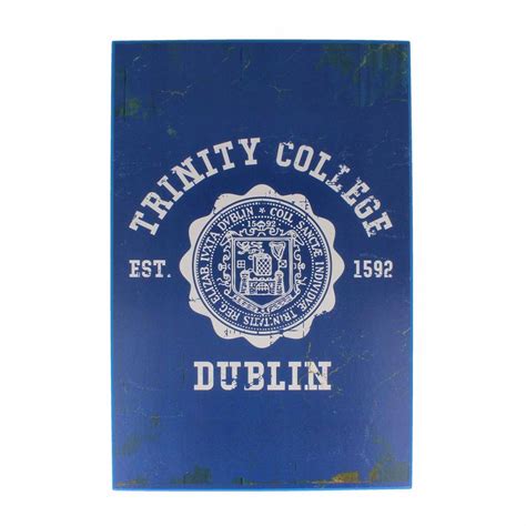 Trinity College Dublin Crest Collection Wooden Sign