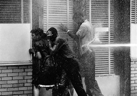 Demonstrators Lie On The Sidewalk While Firemen Hose Them Birmingham