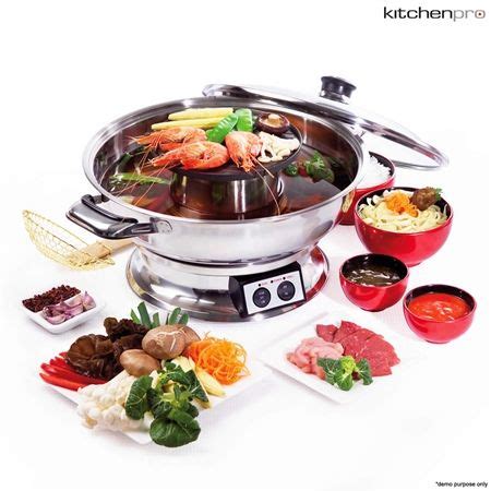 Maxim Kitchenpro W Electric Steamboat Hot Pot And Teppanyaki Set