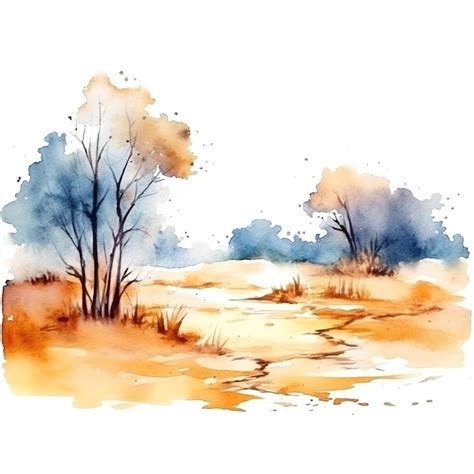 Premium Ai Image Abstract Watercolor Minimalist Landscape