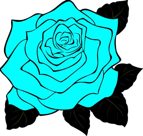 Blue Rose Clip Art at Clker.com - vector clip art online, royalty free & public domain