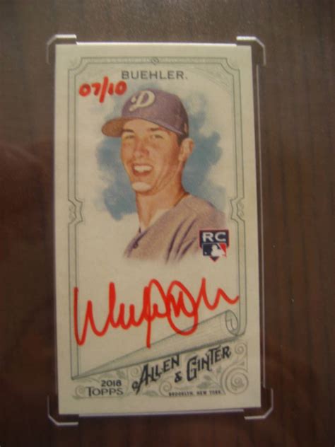 WALKER BUEHLER 2018 Topps Allen Ginter RC Mini Auto 10 Los Angeles