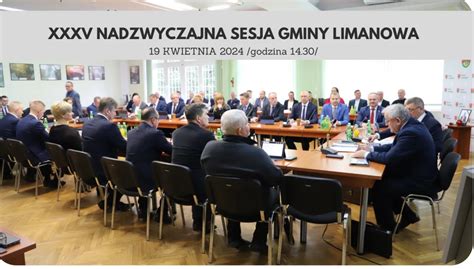 XXXV Nadzwyczajna Sesja Rady Gminy Limanowa