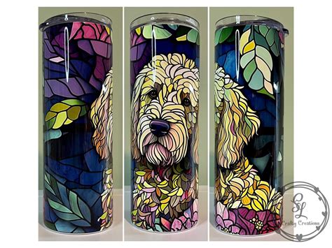 Goldendoodle Stained Glass Tumbler 3 D Design 20oz Stainless Etsy