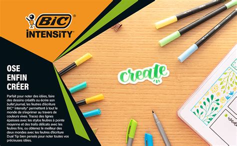 Bic Intensity Bille Set De Feutres D Ecriture Pointe Fine Et Moyenne