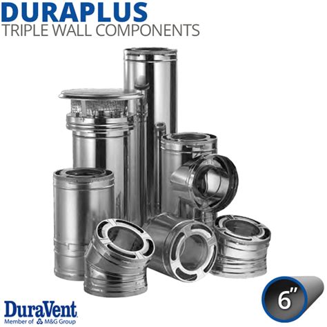 6 DuraVent DuraPlus Stainless Steel Chimney Components Woodland Direct