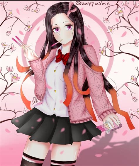 Nezuko Modern Outfit Modern Outfits Anime Art