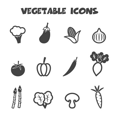 Vegetable Icons Symbol 673104 Vector Art At Vecteezy