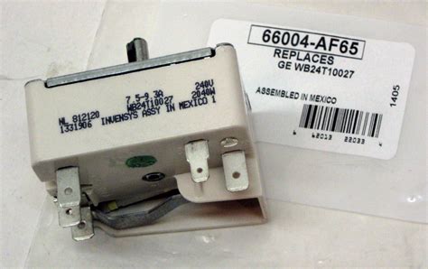 Wb24t10027 For Ge Electric Range Burner Unit Infinite Switch Ap2024074 Ps236752