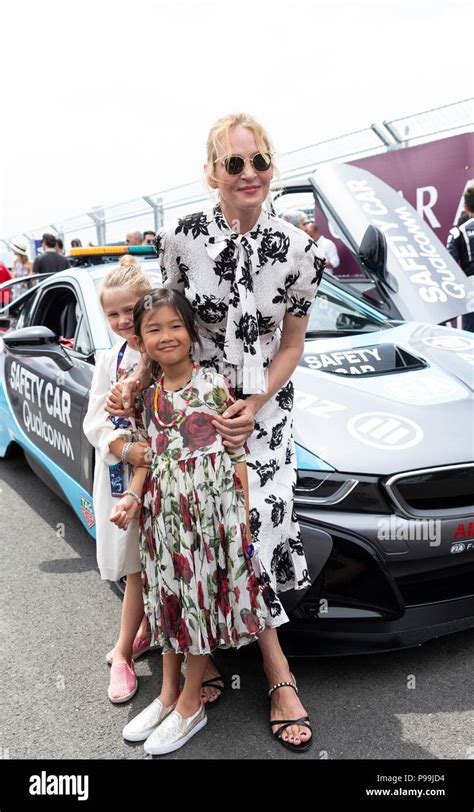 New York Ny July 15 2018 Actress Uma Thurman And Daughter Luna