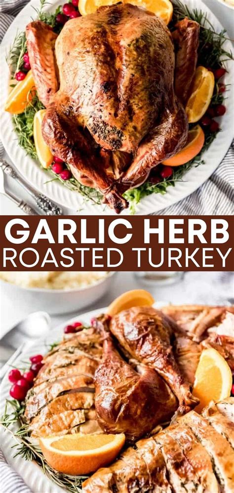 Juicy Roast Turkey With A Butter Herb Rub Recipe Turkey Recipes Thanksgiving Herb Roasted