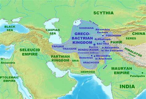 Map Mondays 2.0 #19: The Greco-Bactrian Kingdom at its greatest extent ...