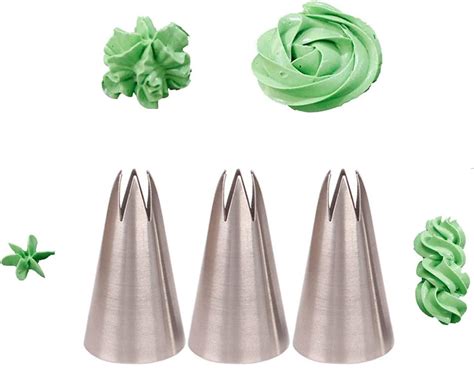 2D Piping Nozzle Set For Cake Decorating 2D Large Drop Flower Icing