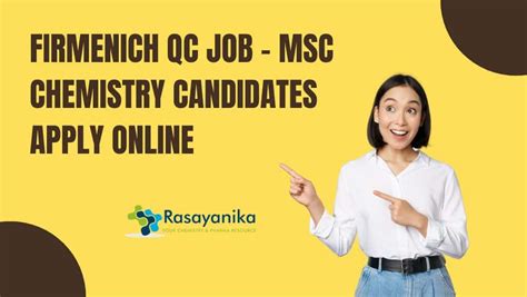 Firmenich QC Job MSc Chemistry Candidates Apply Online