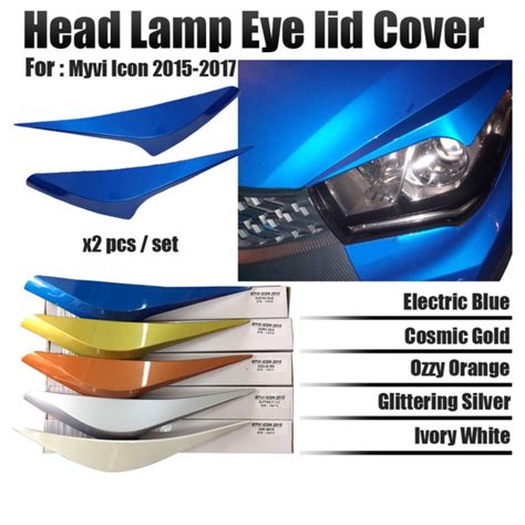 Head Lamp Eyes Lip Cover Perodua Myvi Icon Original Paint