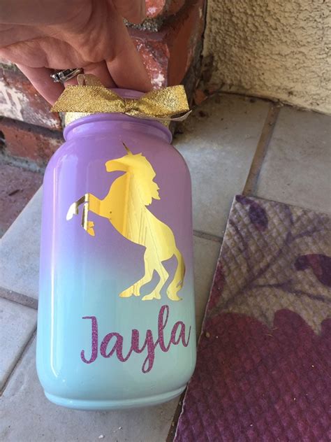 Set Of 2 Unicorn Mason Jars Unicorn Party Centerpieces Etsy