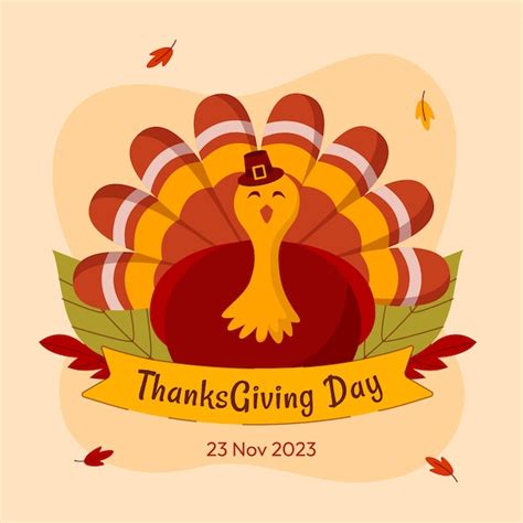 Free Vector Flat Thanksgiving Illustration With Turkey